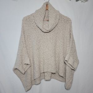 Pink Rose 3/4 Sleeve Over Sized Cowl Neck Sweater